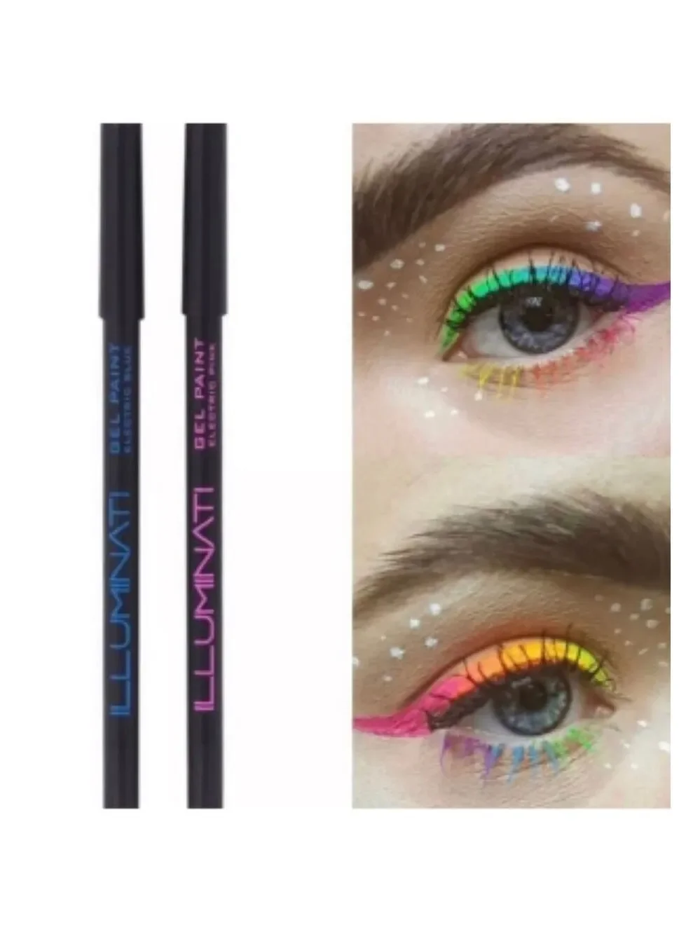 New/Sealed Illuminati Gel Paint Eyeliner Set in Electric Pink & Electric Blue